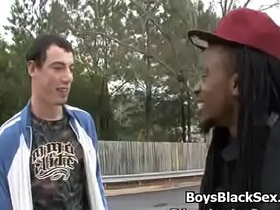 Blacks on boys - gay interracial nasty fuck video 04